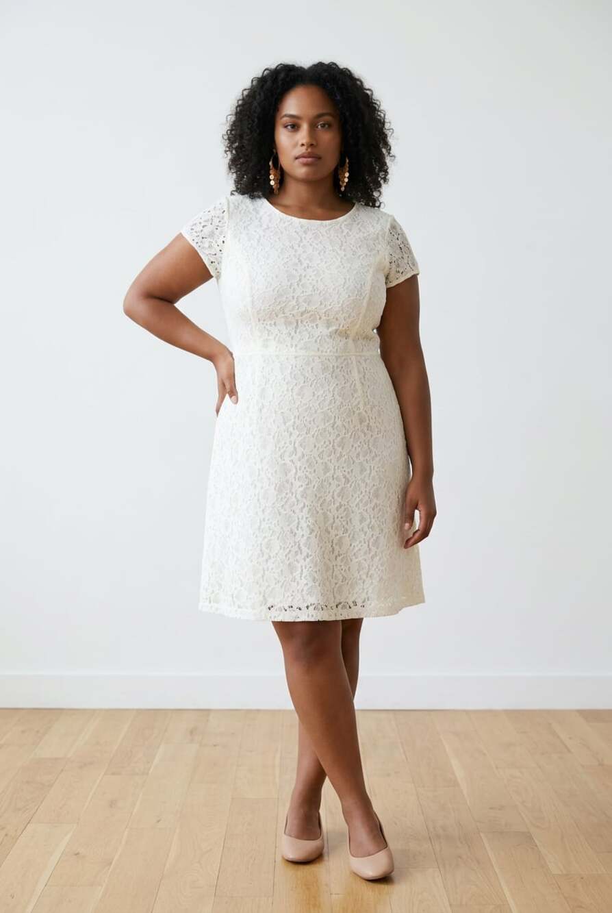 Express White Lace Mini Dress